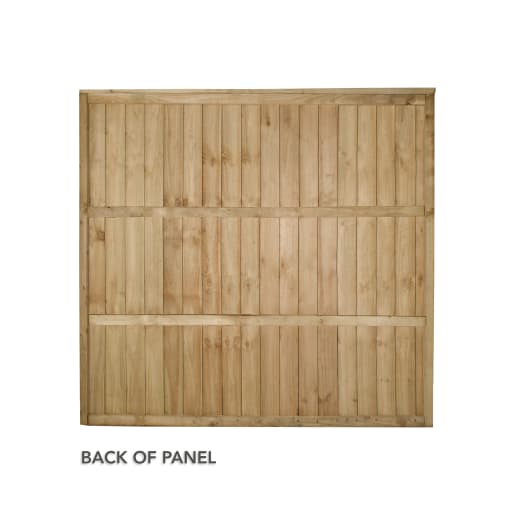 Forest Pressure Treated Closeboard Fence Panel 6ft x 5'6ft (1.83m x 1.68m) Pack of 5