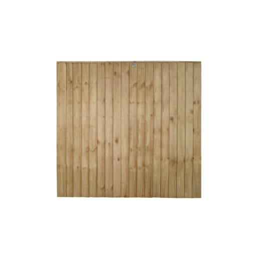 Forest Pressure Treated Closeboard Fence Panel 6ft x 5'6ft (1.83m x 1.68m) Pack of 5