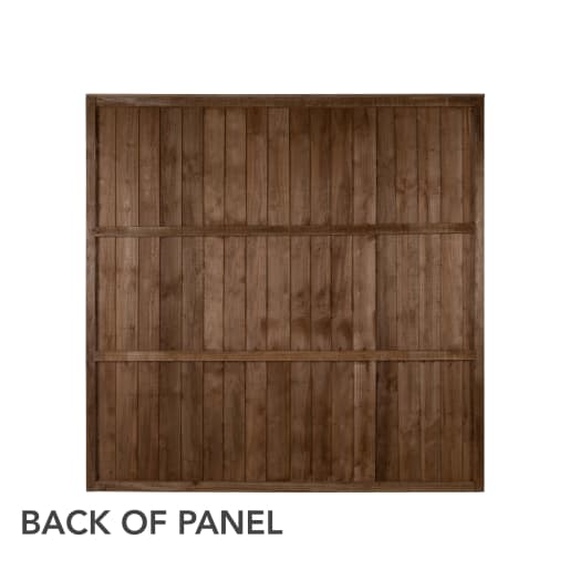 Forest Pressure Treated Closeboard Fence Panel 1.83m x 1.85m Brown Pack of 4