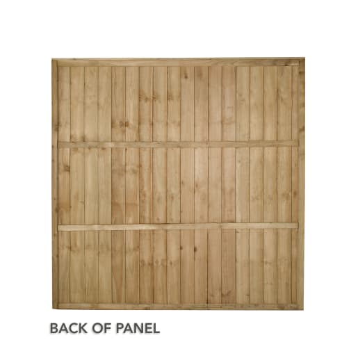 Forest Closeboard 6ft Fence Panel 6ft x 6ft (1.83m x 1.83m) Pack of 4