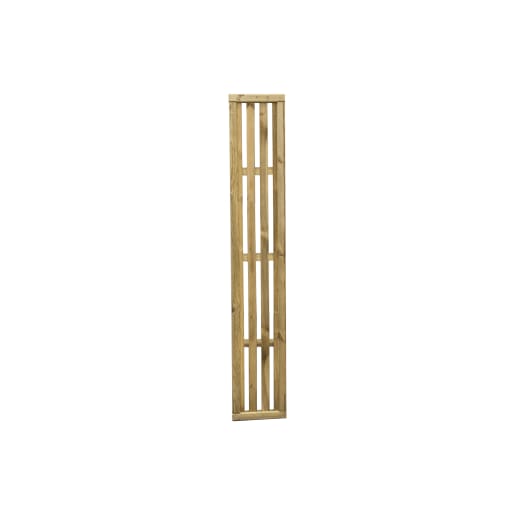 Forest Pressure Treated Vertical Slatted Screen 1ft x 6ft (0.3m x 1.83m) Pack of 4