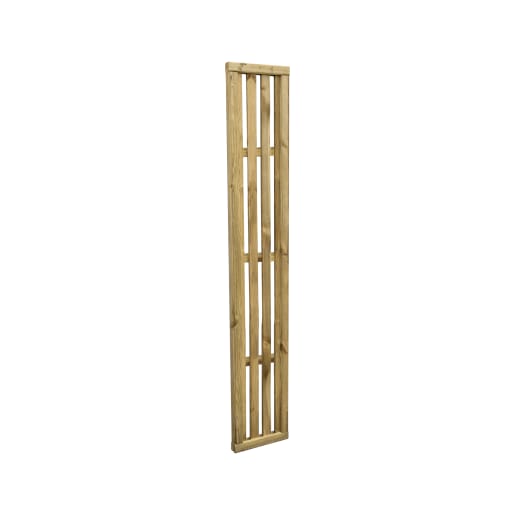 Forest Pressure Treated Vertical Slatted Screen 1ft x 6ft (0.3m x 1.83m) Pack of 4