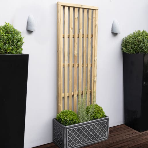 Forest Pressure Treated Vertical Slatted Screen 6ft x 2ft (1.8m x 0.6m) Pack of 3