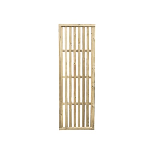 Forest Pressure Treated Vertical Slatted Screen 2ft x 6ft (0.6m x 1.8m) Pack of 4