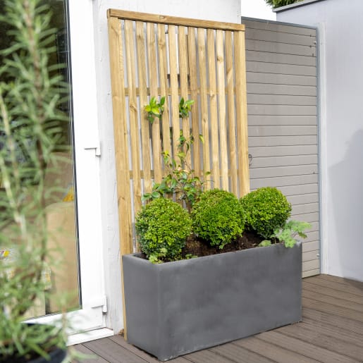 Forest Pressure Treated Vertical Slatted Screen 3ft x 6ft (0.9m x 1.8m) Pack of 3