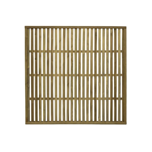 Forest Pressure Treated Vertical Slatted Screen 6ft x 6ft (1.8m x 1.8m) Pack of 3