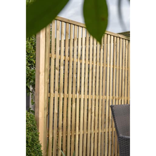 Forest Pressure Treated Vertical Slatted Screen 1.8m x 1.8m Pack of 3