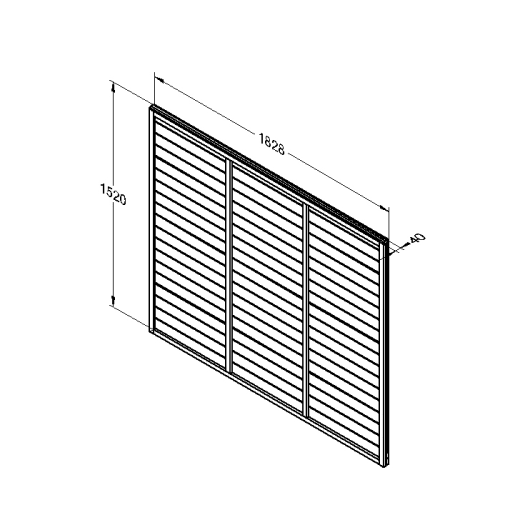 Forest Dip Treated Trade Lap Fence Panel 1.83 x 1.52m