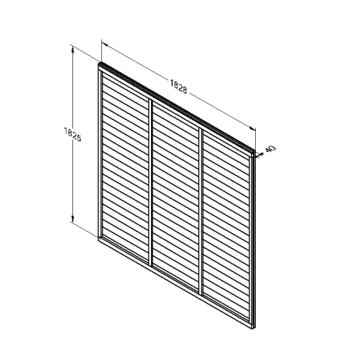 Forest Lap Fence Panel 6ft x 6ft (1.83m x 1.83m)