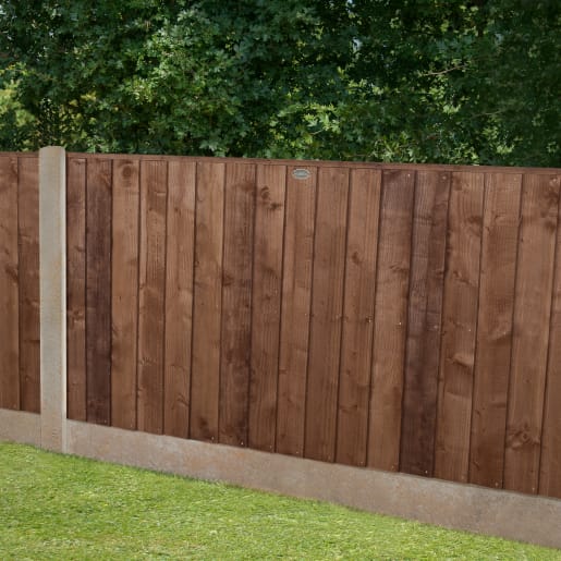 Forest Pressure Treated Closeboard Fence Panel 1.83 x 0.93m Dark Brown Pack of 3