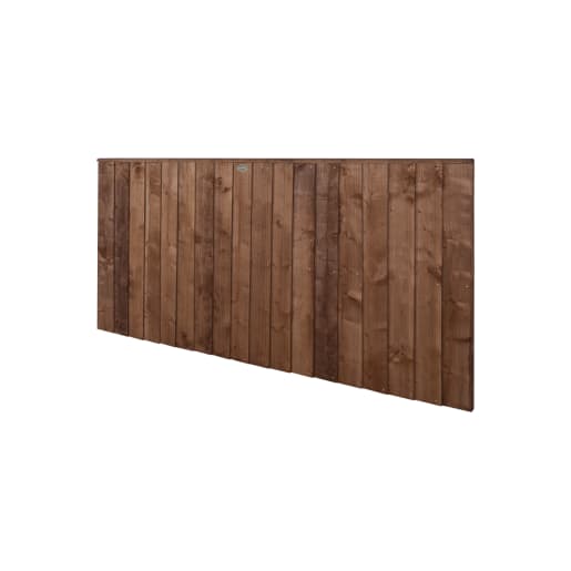 Forest Pressure Treated Closeboard Fence Panel 1.83 x 0.93m Dark Brown Pack of 3