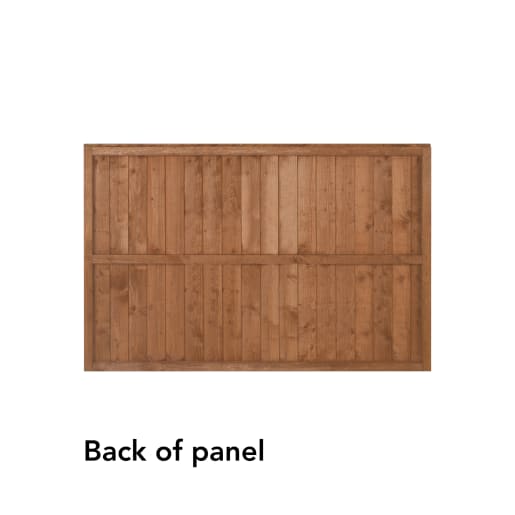 Forest Closeboard Fence Panel 1.83 x 1.23m Brown Pack of 3