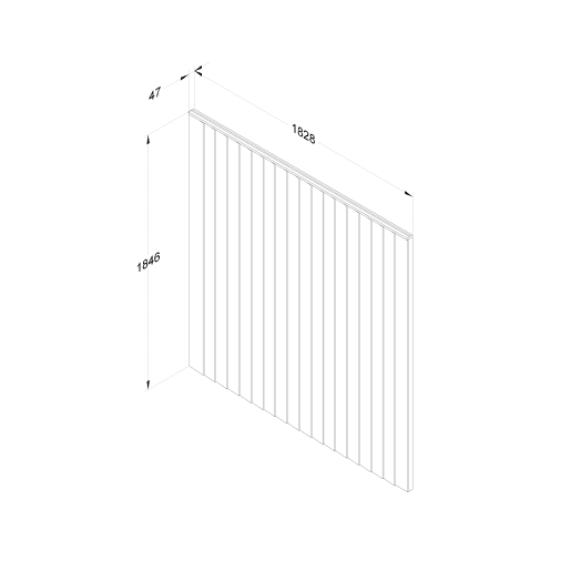 Forest Closeboard Fence Panel 6ft x 6ft (1.83m x 1.85m)