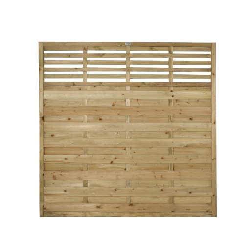 Forest Pressure Treated Decorative Kyoto Fence Panel 6ft x 6ft (1.8m x 1.8m) Pack of 4