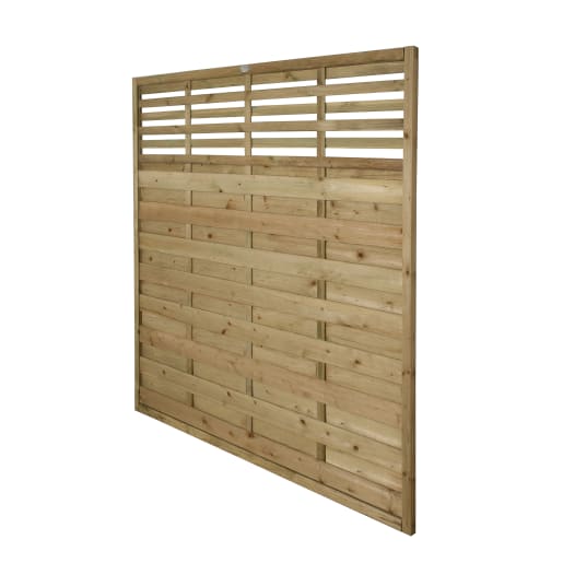 Forest Pressure Treated Decorative Kyoto Fence Panel 6ft x 6ft (1.8m x 1.8m) Pack of 5