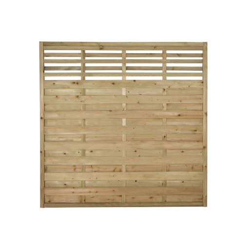 Forest Pressure Treated Decorative Kyoto Fence Panel 6ft x 6ft (1.8m x 1.8m) Pack of 5