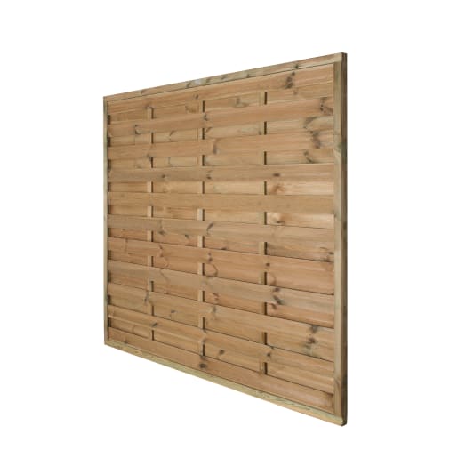 Forest Pressure Treated Decorative Europa Plain Fence Panel 1.8 x 1.8m Pack of 3