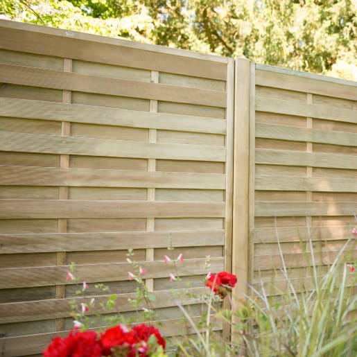 Forest Pressure Treated Decorative Europa Plain Fence Panel 6ft x 6ft (1.8m x 1.8m) Pack of 5