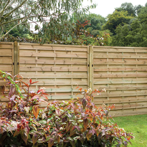 Forest Pressure Treated Decorative Europa Plain Fence Panel 6ft x 6ft (1.8m x 1.8m) Pack of 5