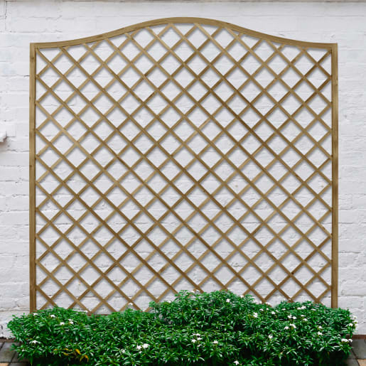 Forest Pressure Treated Decorative Europa Hamburg Garden Screen 1.8 x 1.8m Pack of 3