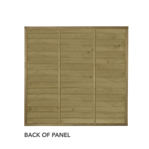 Forest Pressure Treated Horizontal Tongue and Groove Fence Panel 6ft x 6ft (1.83m x 1.83m) Pack of 4