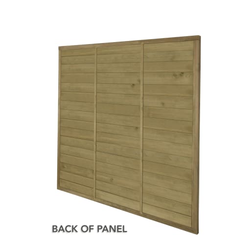 Forest Pressure Treated Horizontal Tongue & Groove Fence Panel 6ft x 6ft (1.83m x 1.83m) Pack of 5