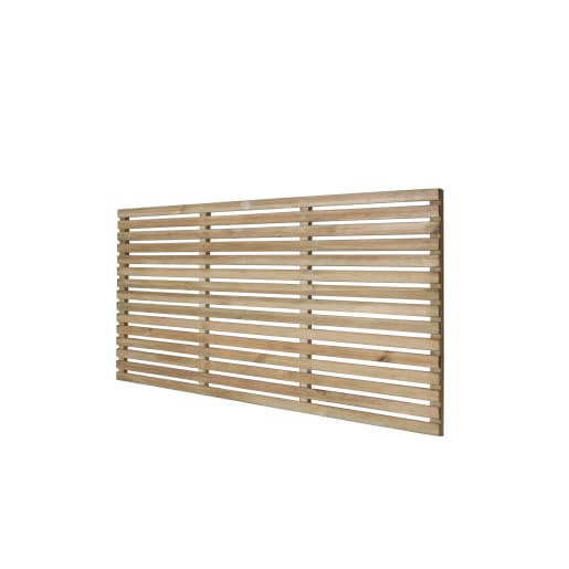 Forest Pressure Treated Contemporary Slatted Fence Panel 6ft x 3ft (1.8m x 0.9m) Pack of 3
