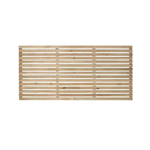 Forest Pressure Treated Contemporary Slatted Fence Panel 6ft x 3ft (1.8m x 0.9m) Pack of 3