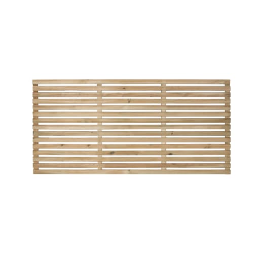 Forest Pressure Treated Contemporary Slatted Fence Panel 1.8m x 0.9m Pack of 3