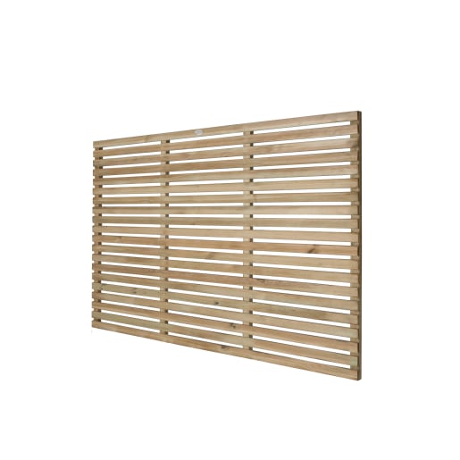 Forest Pressure Treated Contemporary Slatted Fence Panel 1.8m x 1.2m Pack of 3