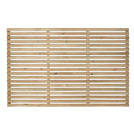 Forest Pressure Treated Contemporary Slatted Fence Panel 6ft x 4ft (1.8m x 1.2m) Pack of 4