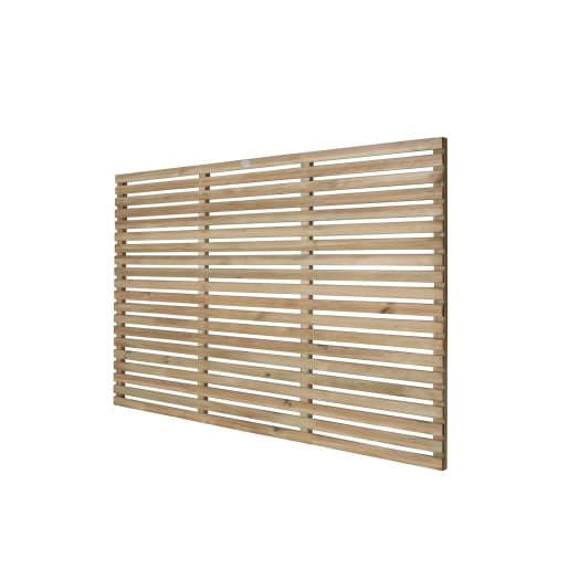 Forest Pressure Treated Contemporary Slatted Fence Panel 6ft x 4ft (1.8m x 1.2m) Pack of 4