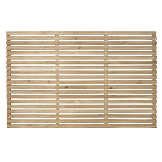 Forest Pressure Treated Contemporary Slatted Fence Panel 6ft x 4ft (1.8m x 1.2m) Pack of 5