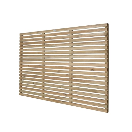 Forest Pressure Treated Contemporary Slatted Fence Panel 6ft x 4ft (1.8m x 1.2m) Pack of 5