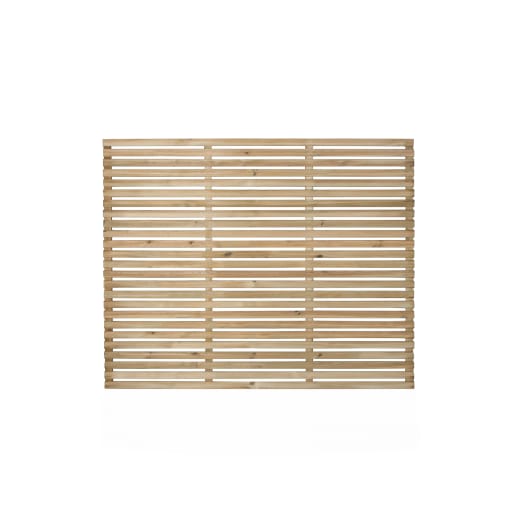 Forest Pressure Treated Contemporary Slatted Fence Panel 6ft x 5ft (1.8m x 1.5m) Pack of 4