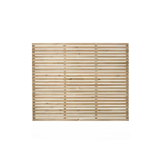 Forest Pressure Treated Contemporary Slatted Fence Panel 1.8m x 1.5m Pack of 4