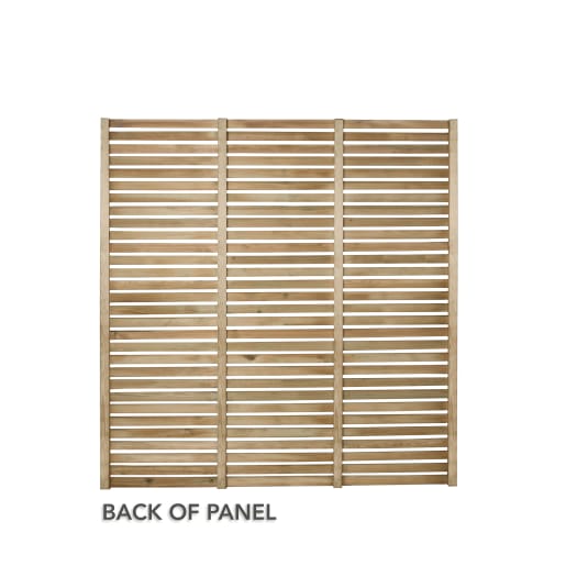 Forest Contemporary Slatted 6ft Fence Panel 6ft x 6ft (1.8m x 1.8m) Pack of 3