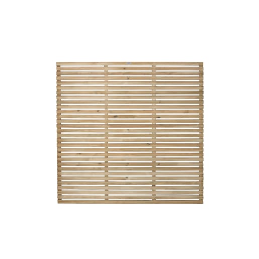 Forest Pressure Treated Contemporary Slatted Fence Panel 6ft x 6ft (1.8m x 1.8m) Pack of 5