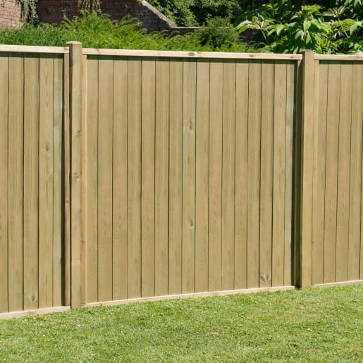 Forest Pressure Treated Vertical Tongue & Groove Fence Panel 6ft x 5ft (1.83m x 1.52m) Pack of 4