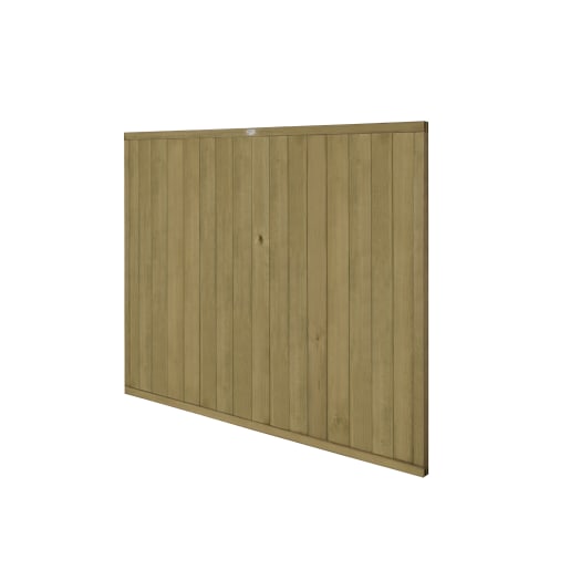 Forest Pressure Treated Vertical Tongue & Groove Fence Panel 6ft x 5ft (1.83m x 1.52m) Pack of 4