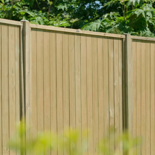 Forest Tongue & Groove Fence Panel 6ft x 6ft (1.83m x 1.83m) Pack of 3
