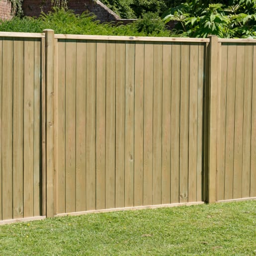 Forest Pressure Treated Vertical Tongue & Groove Fence Panel 6ft x 6ft (1.83m x 1.83m) Pack of 4
