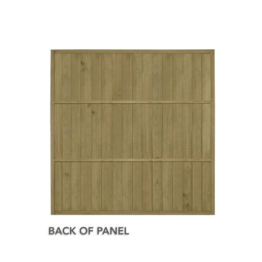 Forest Pressure Treated Vertical Tongue & Groove Fence Panel 1.83m x 1.83m Pack of 5