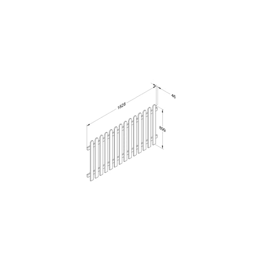 Forest Pressure Treated Heavy Duty Pale Fence Panel 6ft x 3ft (1.83m x 0.9m) Pack of 3