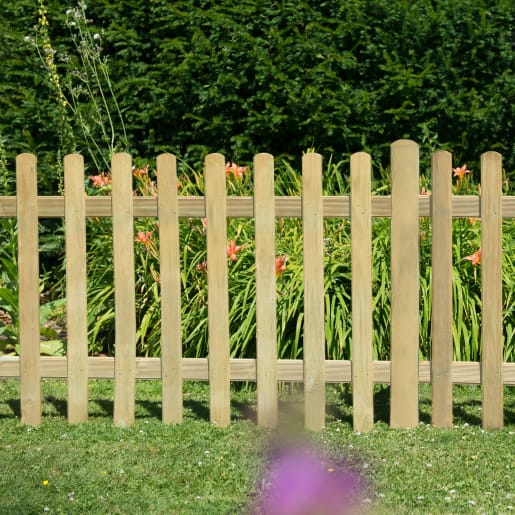 Forest Pressure Treated Ultima Pale Picket Fence Panel 6ft x 3ft (1.83m x 0.9m) Pack of 5