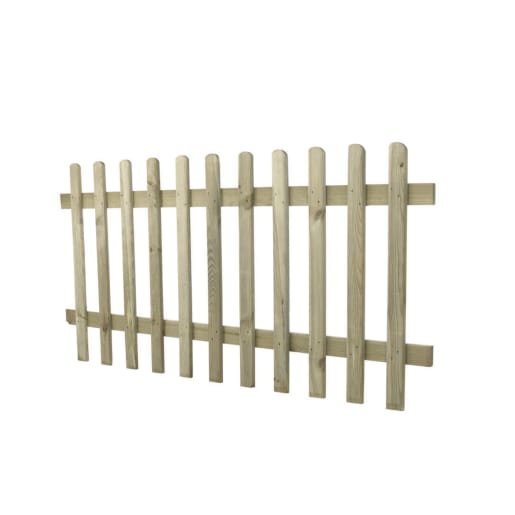Forest Pressure Treated Ultima Pale Picket Fence Panel 6ft x 3ft (1.83m x 0.9m) Pack of 5
