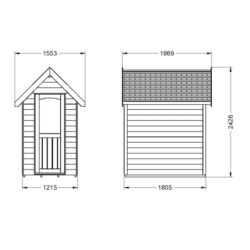 Forest Retreat Shed 6 x 4ft Painted Natural Cream - Installed