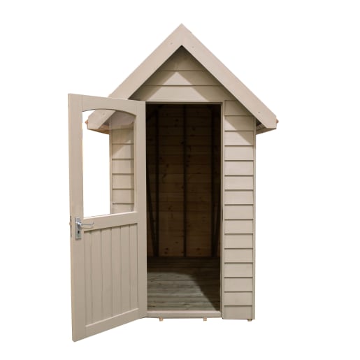 Forest Retreat Shed 6 x 4ft Painted Natural Cream - Installed