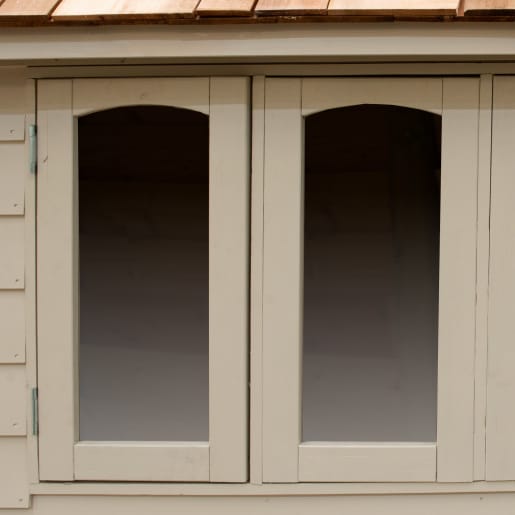 Forest Retreat Shed 6 x 4ft Painted Natural Cream - Installed