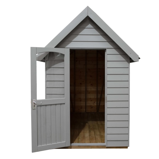 Forest Retreat Shed 8 x 5ft Painted Pebble Grey - Installed